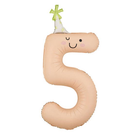Foil balloon Number ''5'' Peach 34 in.