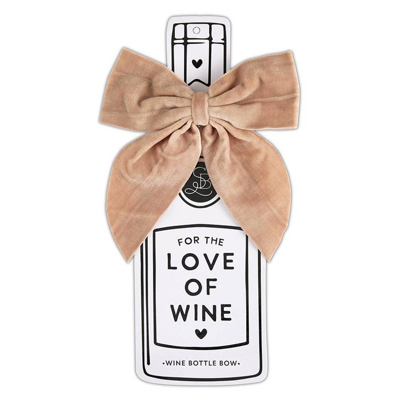 Wine Bottle Bow - Blush: Spot Clean Only / Velvet, Cardboard