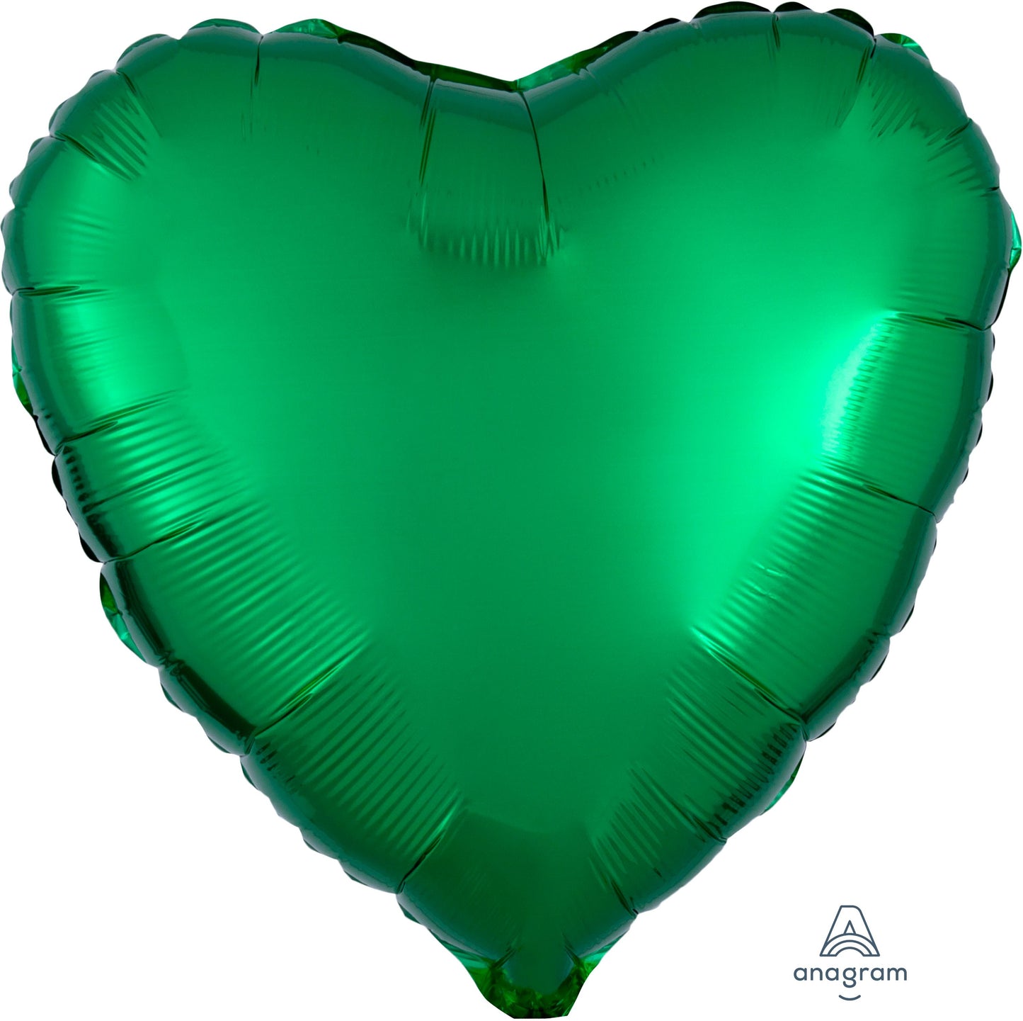 18" Metallic Green Heart Mylar Balloon