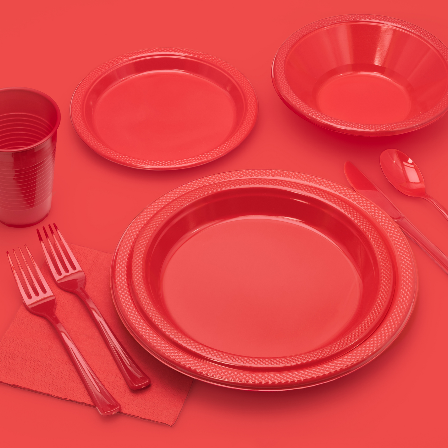 12 Oz. Red Plastic Cups - 50 Ct.: 12 oz. / Red