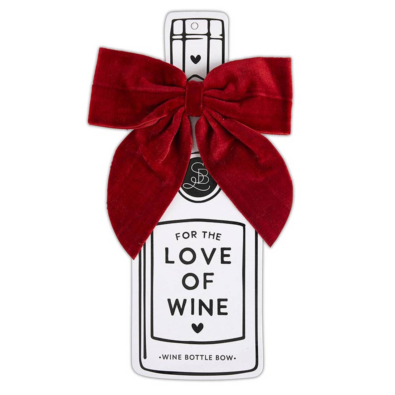 Wine Bottle Bow - Red: Spot Clean Only / Velvet, Cardboard