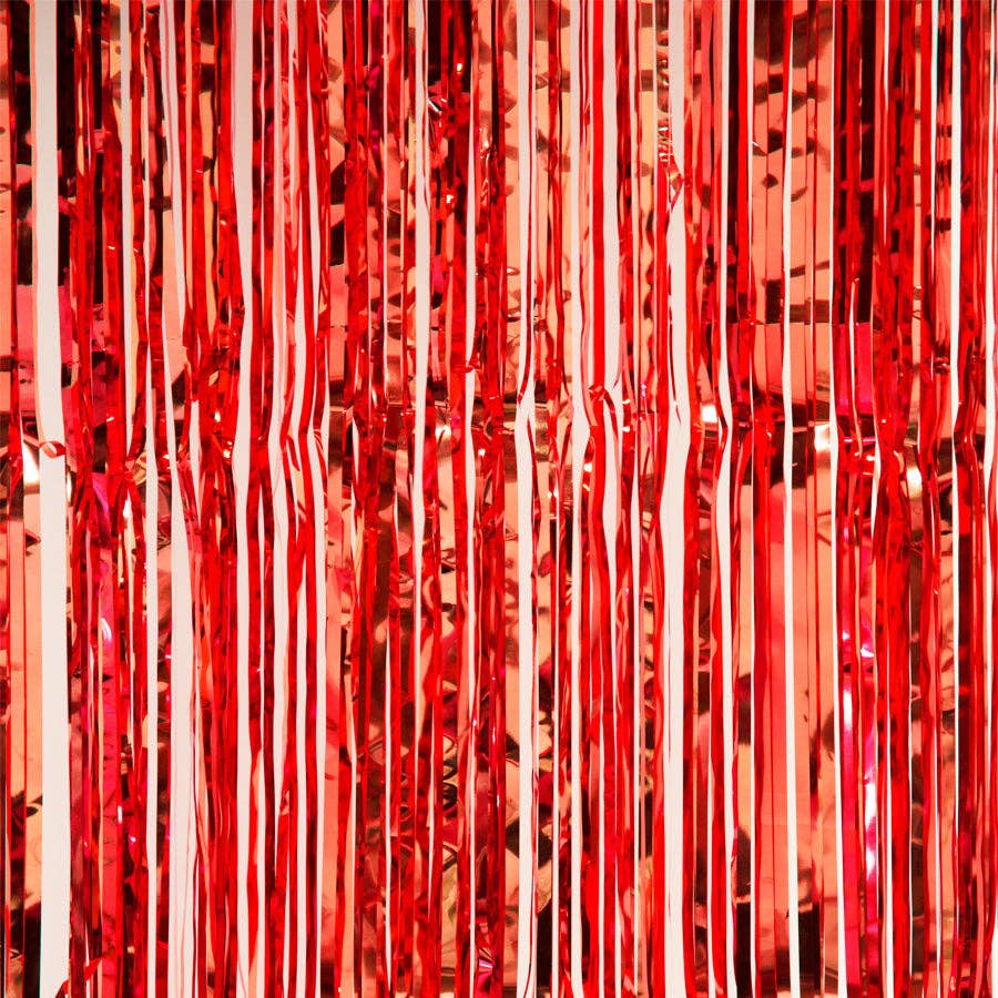 Metallic Backdrop Curtain 36" x 96" - Red: Red