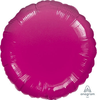 18" Round Fuchsia Pink Mylar Balloon