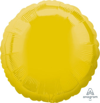 18" Round Yellow Mylar Balloon