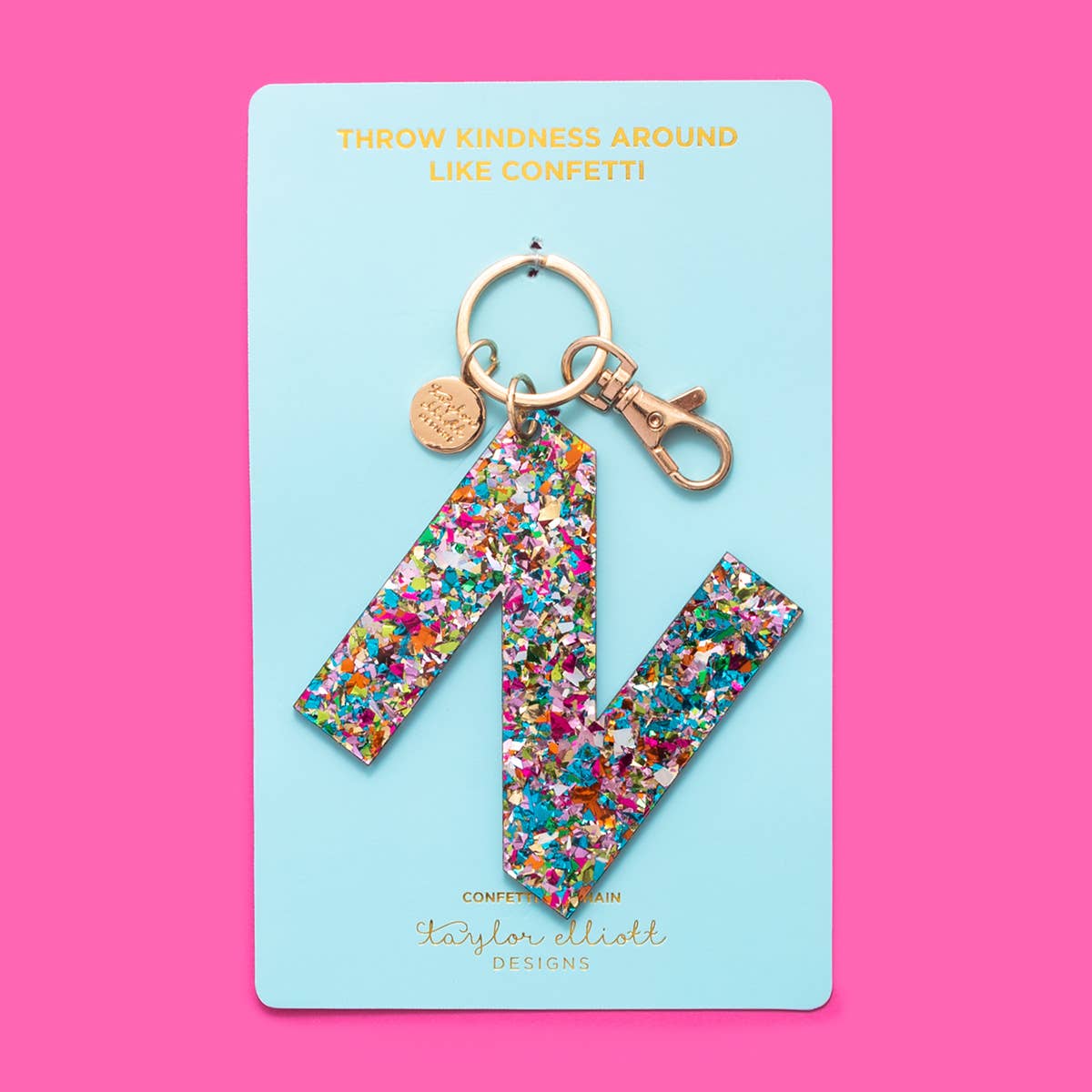 Taylor Elliott Designs - Keychain - Letter N
