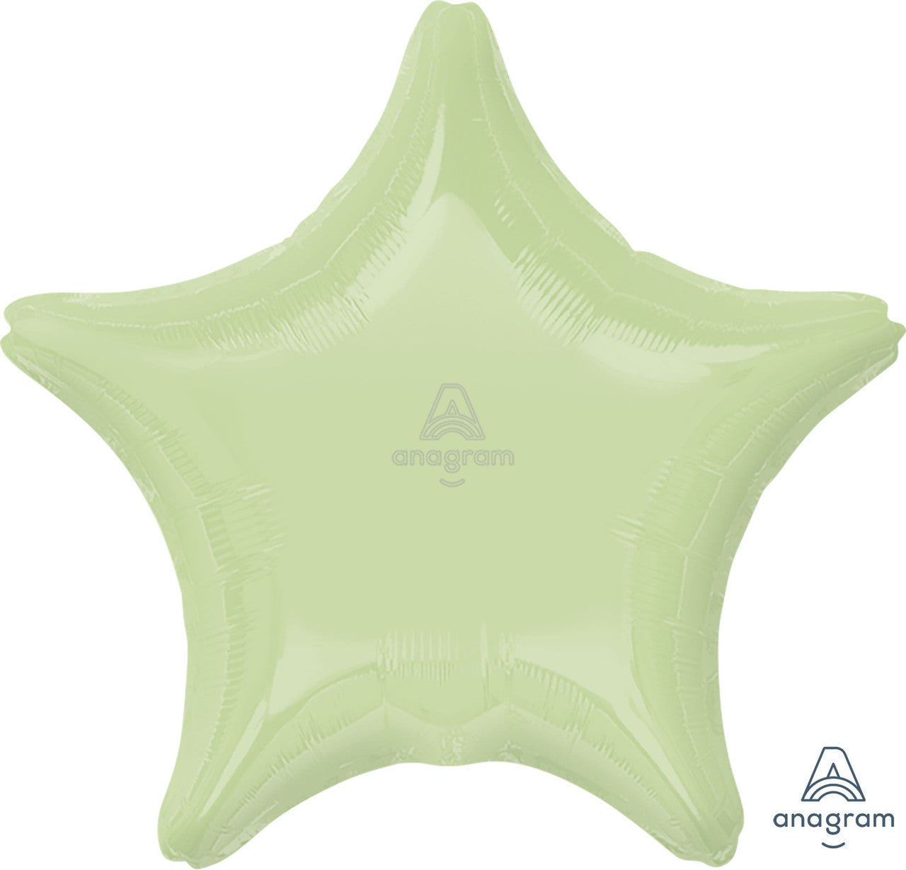 19"A Star Light green Mylar balloon
