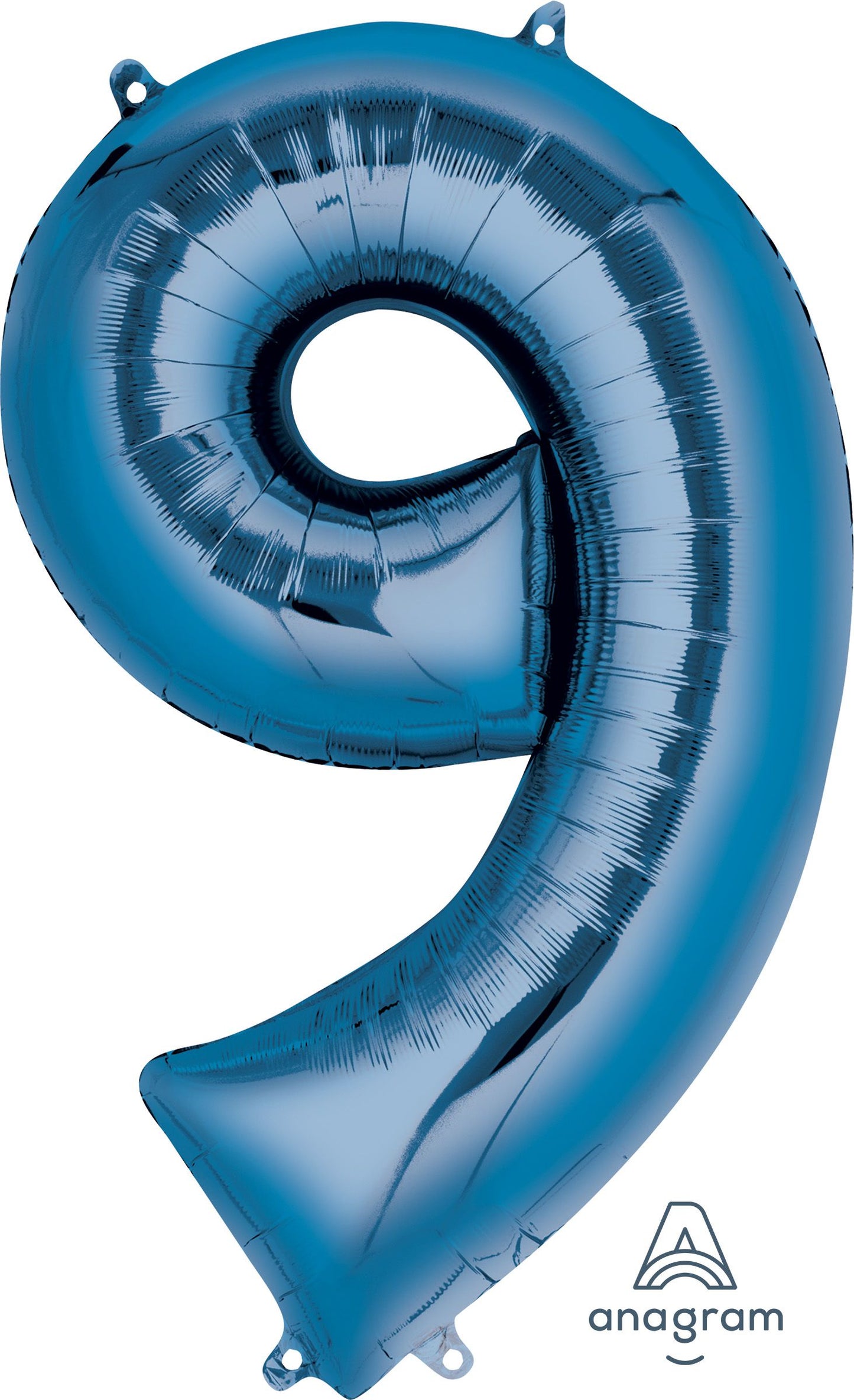 34" Blue Number 9 Mylar Balloon