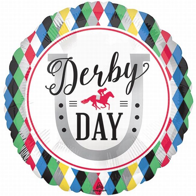 Derby Day Foil Mylar Balloon