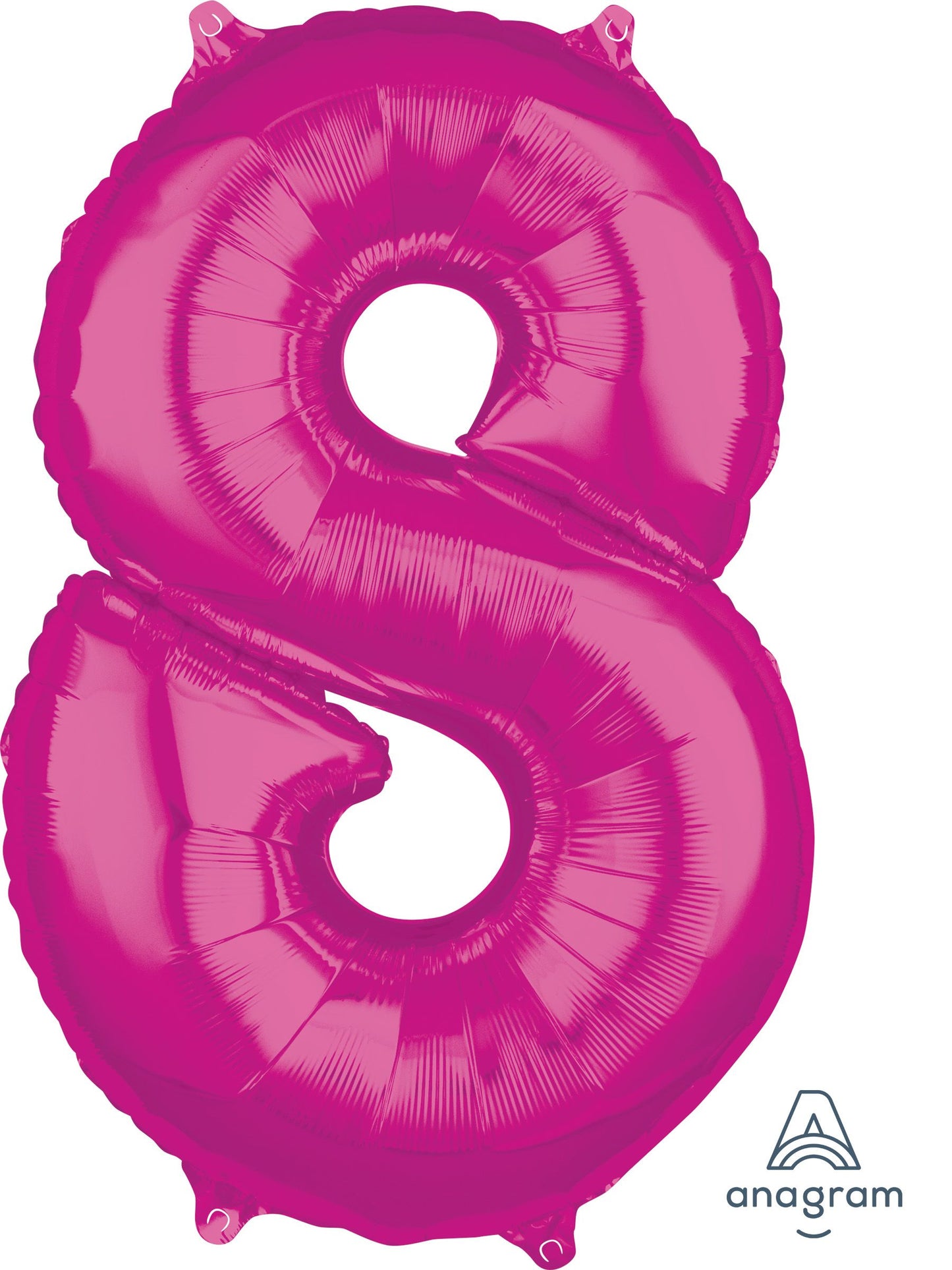 34 inch NUMBER 8 PINK Mylar Balloon