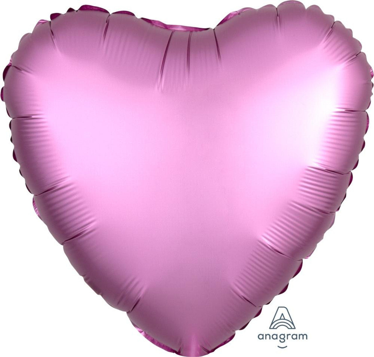 Heart Satin Luxe Flamingo Pink Mylar Balloon