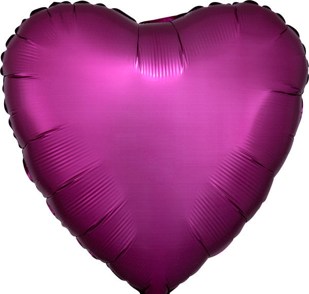 Heart Satin Luxe Pomegranate Mylar Balloon