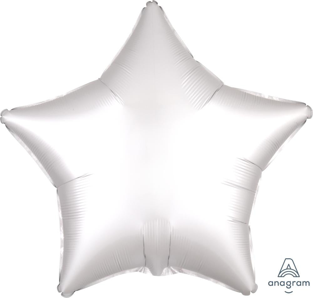 Star Satin Luxe White Mylar Balloon