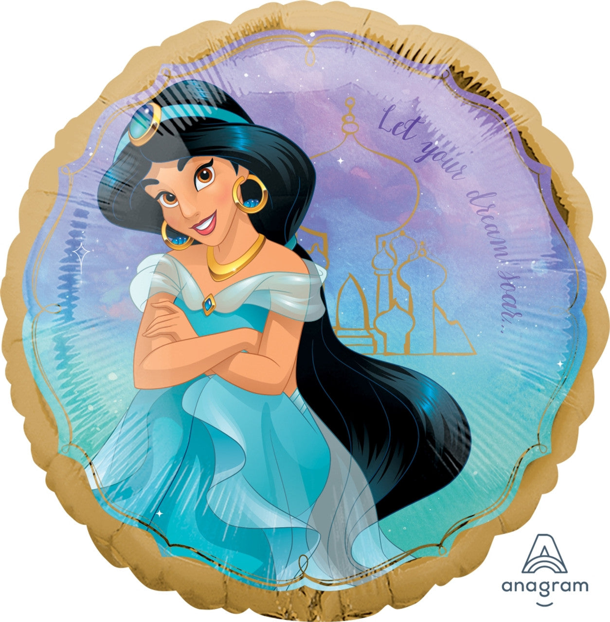18" Aladdin Once Upon A Time Jasmine Mylar Balloon