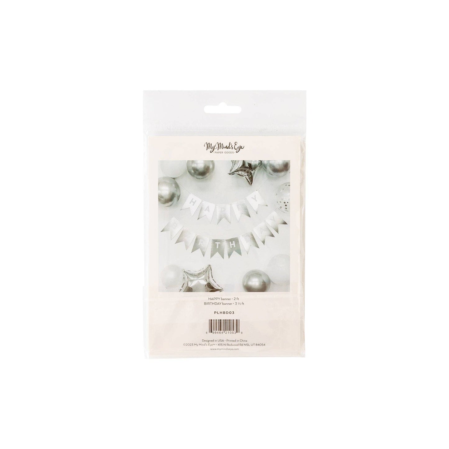 Silver Foil "HAPPY BIRTHDAY" Word Banner