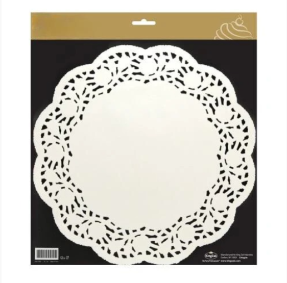 12" White Lace Round Doily | Elegant Food & Table Décor: 6