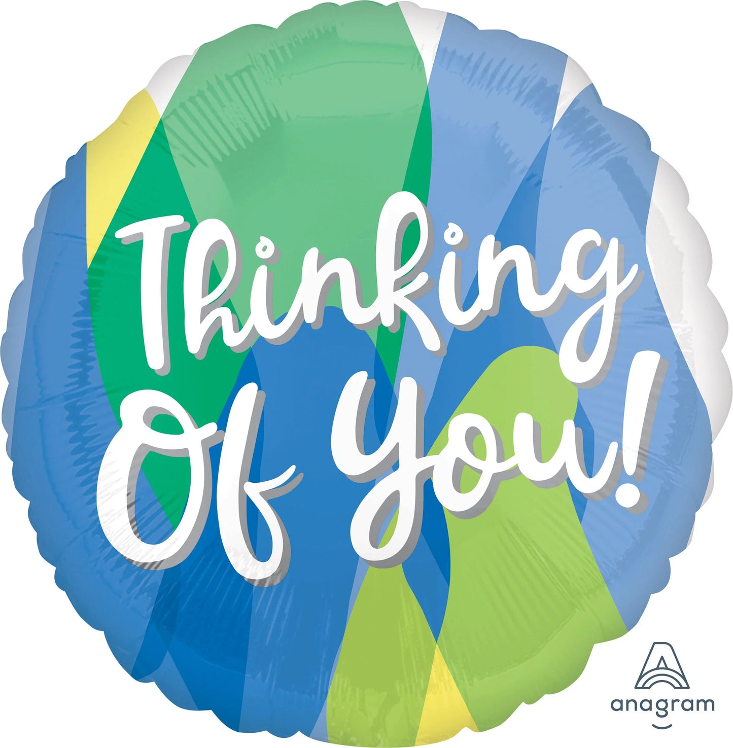 18" Thinking of You Colorful Mylar Balloon
