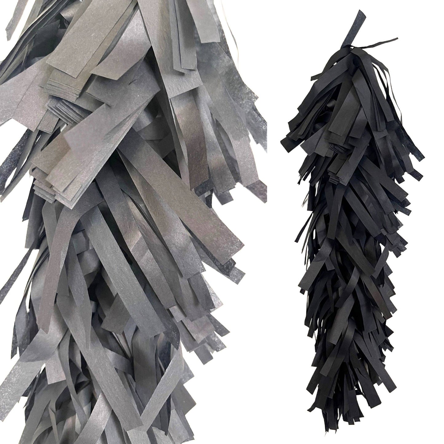 Frolic and Frills - Fringed Tissue Balloon Tassel: Black