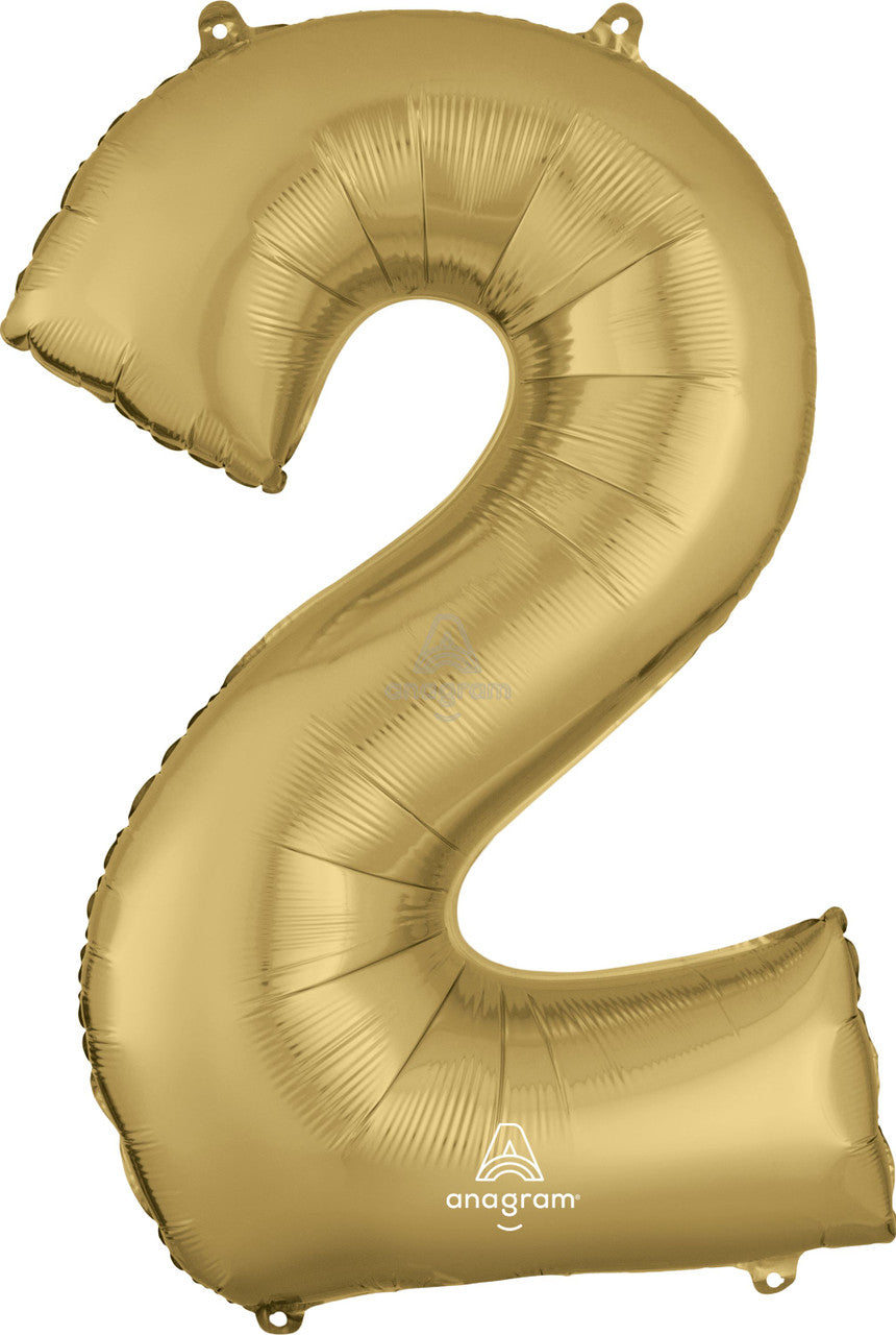 34"A White Gold Number 2 Myler Balloon