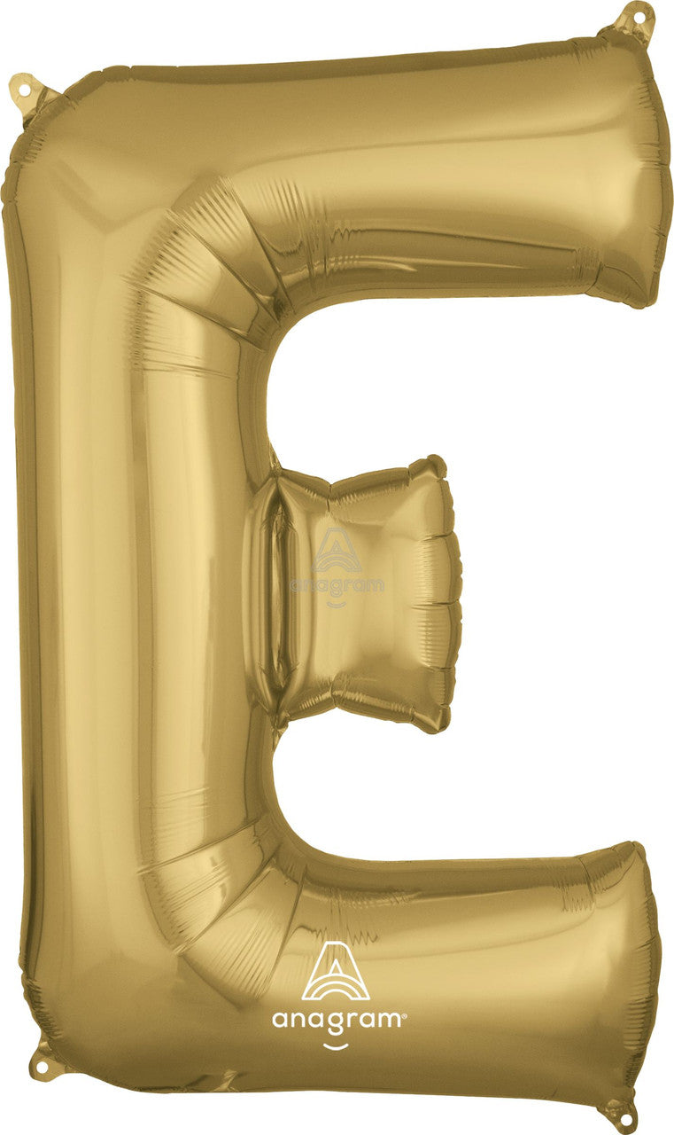 34" Letter E Gold Myar Balloon