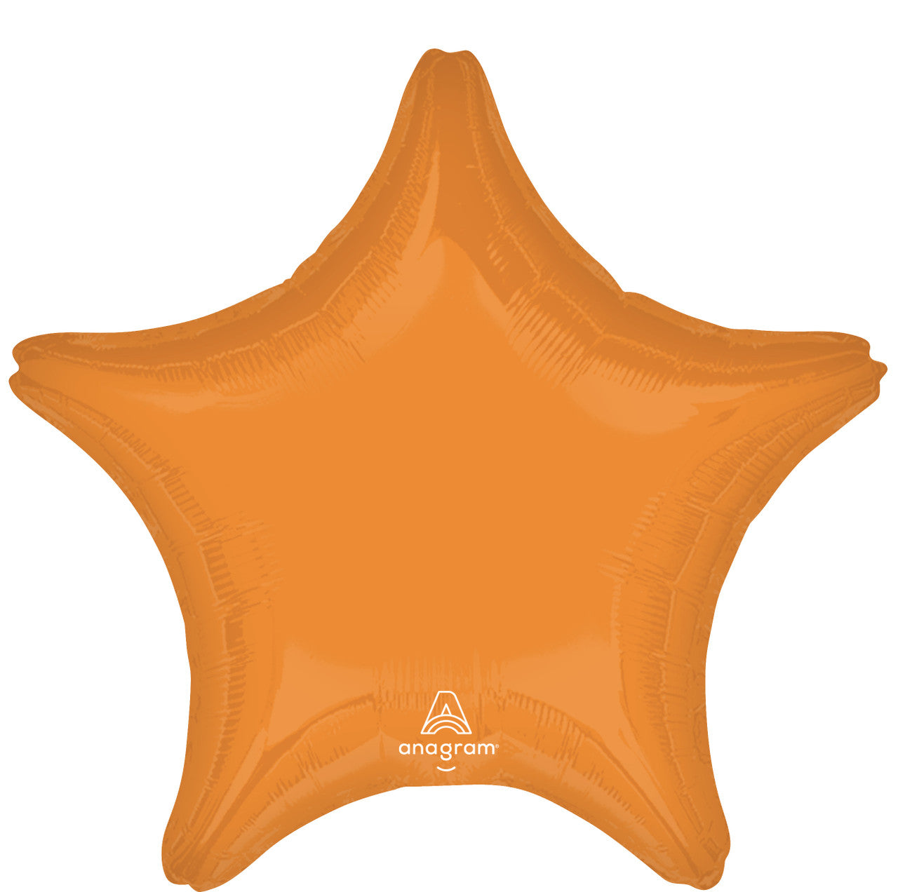 Star Vibrant Orange Mylar Balloon