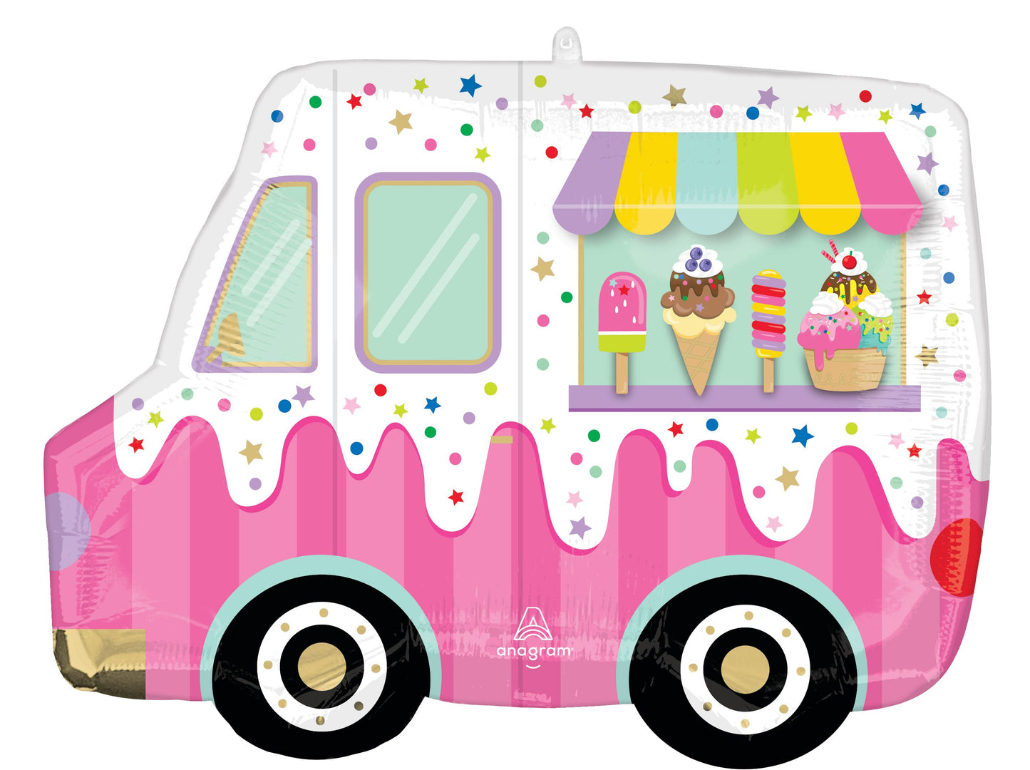SuperShape Ice Cream Truck Mylar Balloon 26"