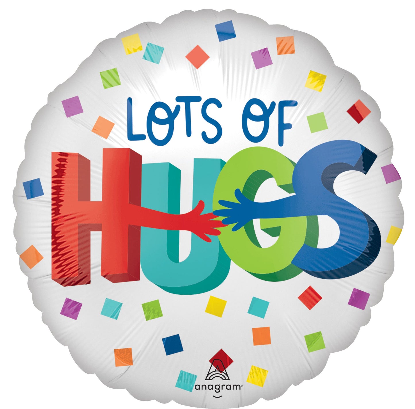 Standard Satin Hugging Wishes Mylar Balloon