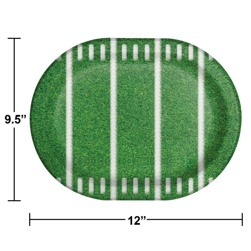 Game Time Paper Oval Platter, 8/Pkg
