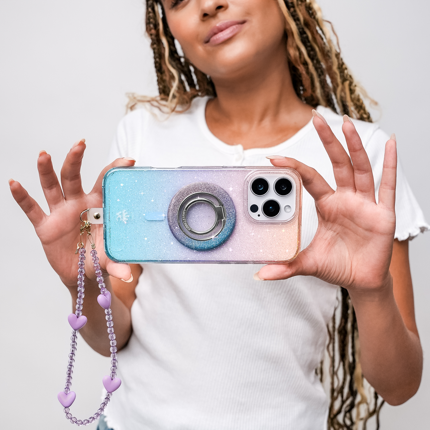 VELVET CAVIAR - Phone Charm Wristlet - Purple Heart