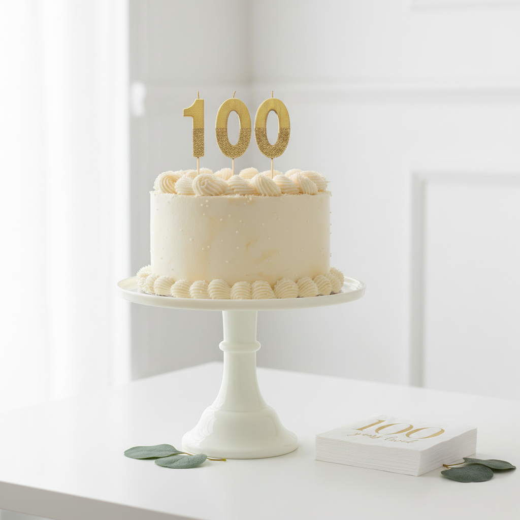 100 Years Loved Cocktail Napkins - 100th Birthday Party Decorations