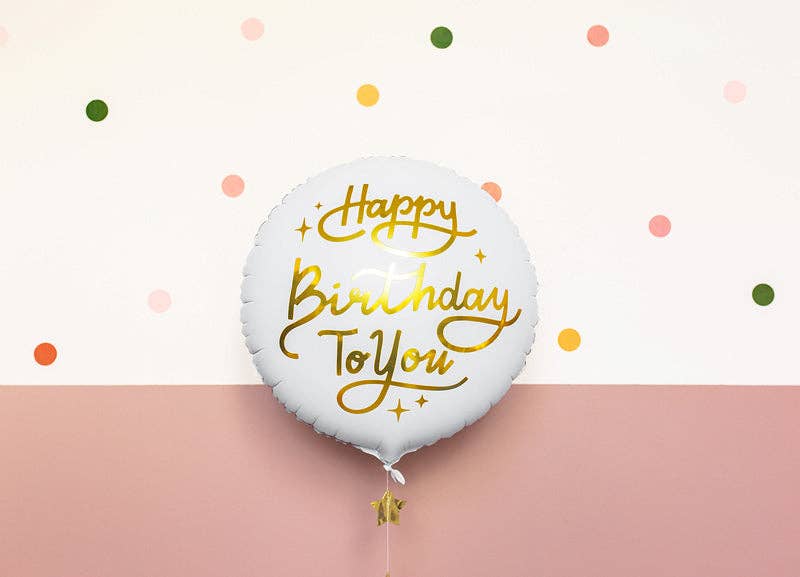 Happy Birthday To You Round Mylar Balloon 18 in.
