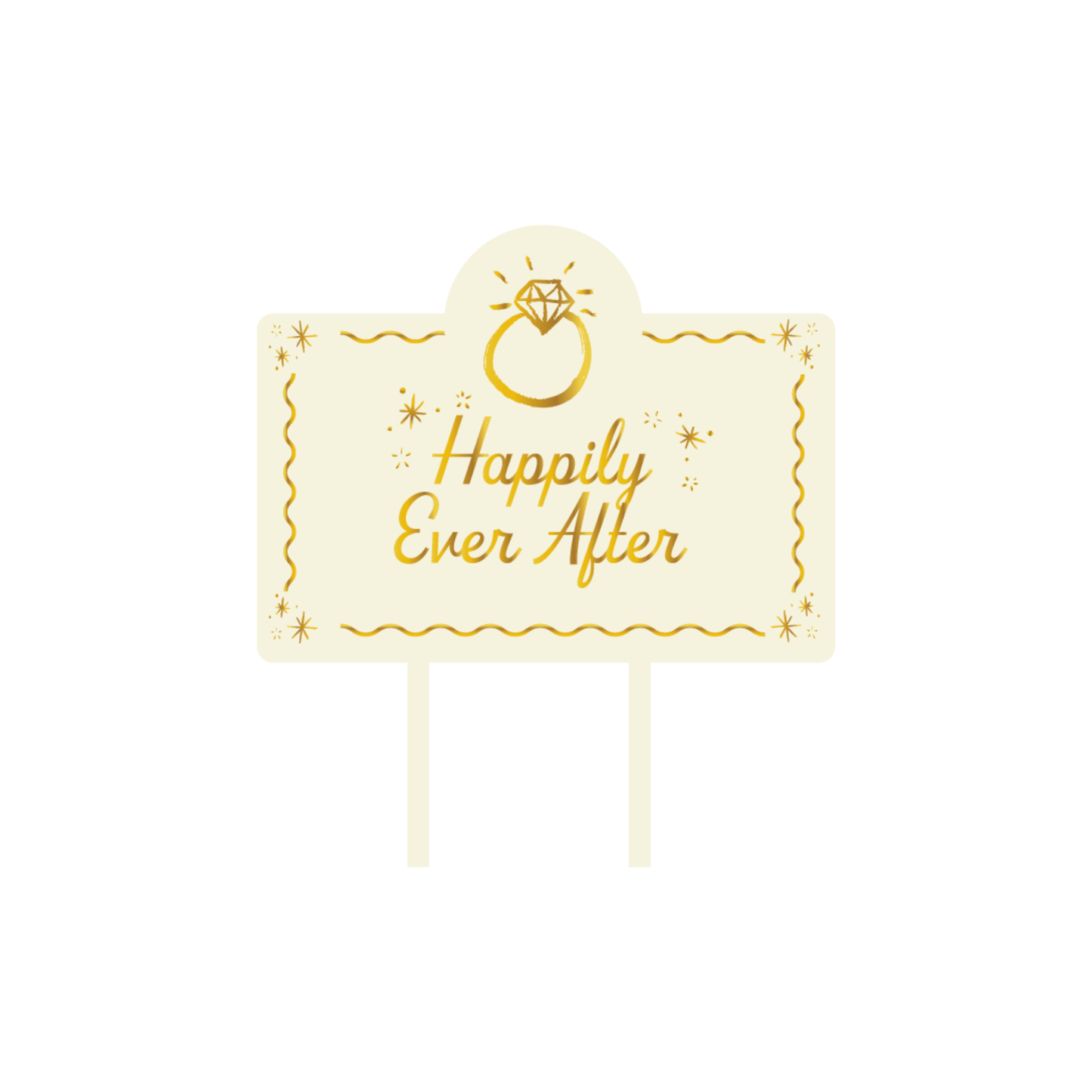 Happily Ever After Acrylic Cake Topper