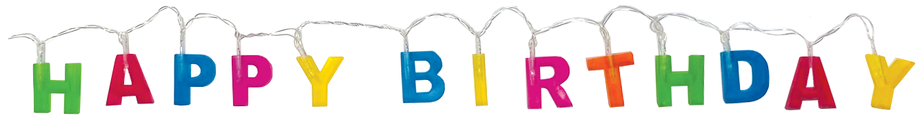 LED Happy Birthday Banner