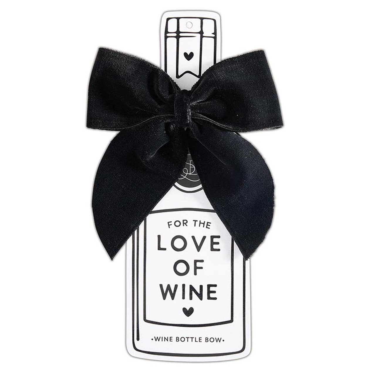 Wine Bottle Bow - Black: Spot Clean Only / Velvet, Cardboard