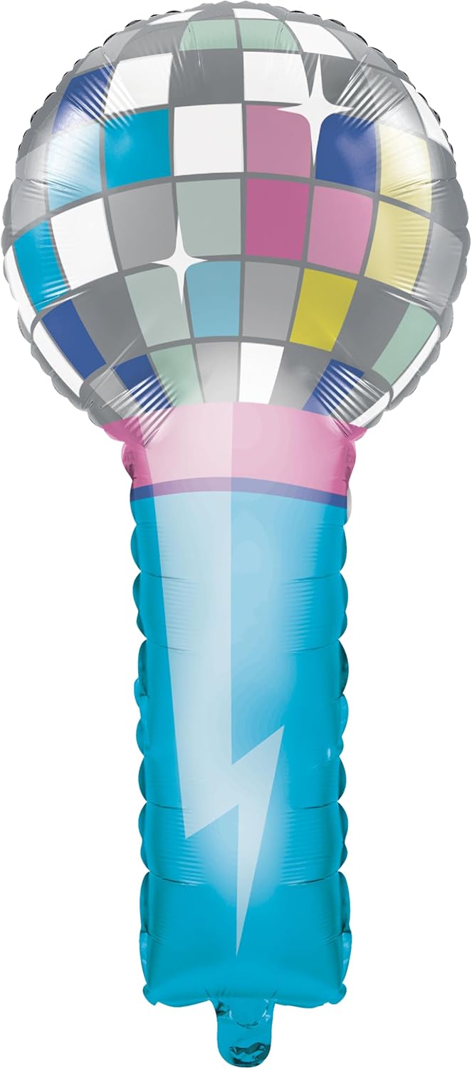 33" Disco Party Microphone Balloon Mylar Balloon