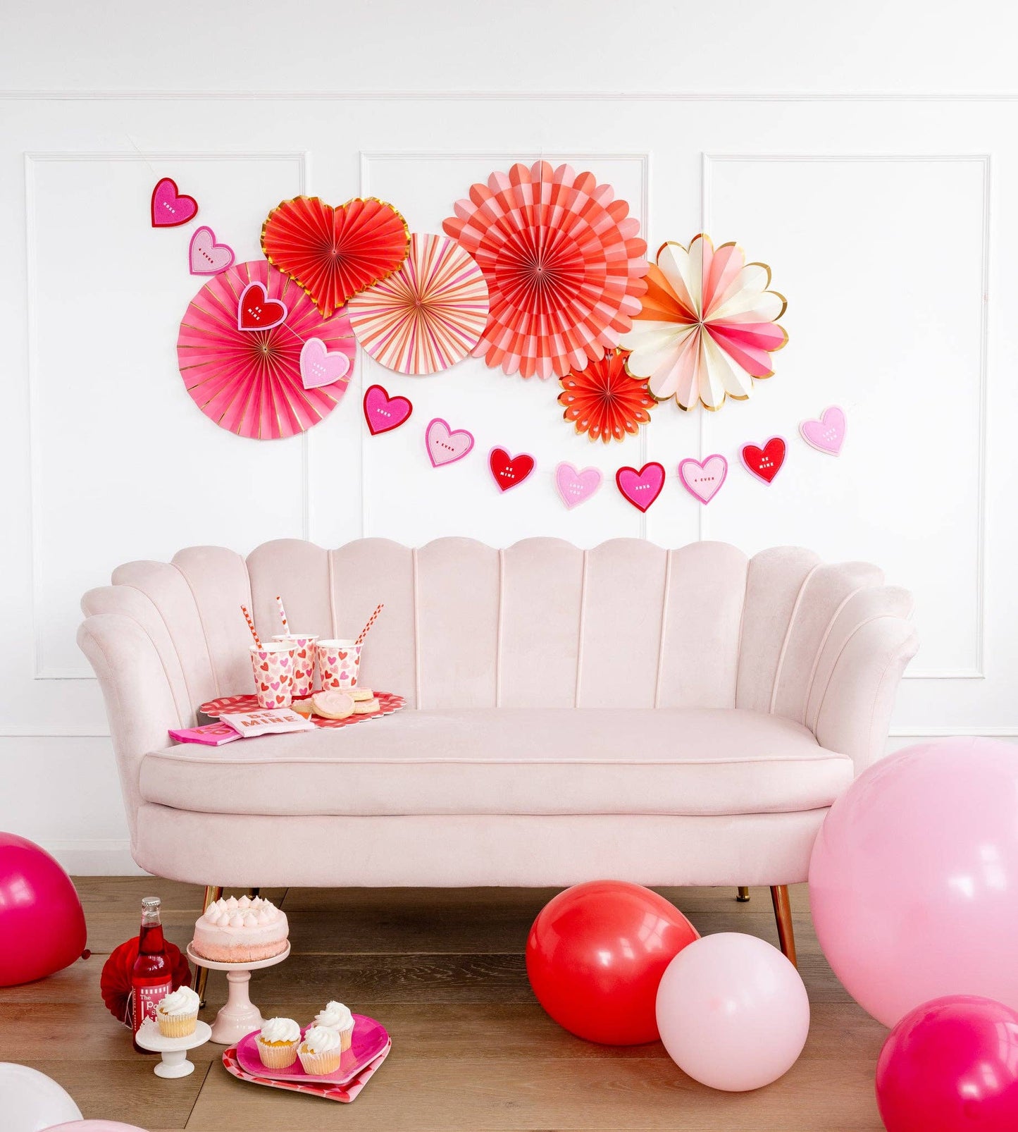 Felt Heart Banner Set- Valentine