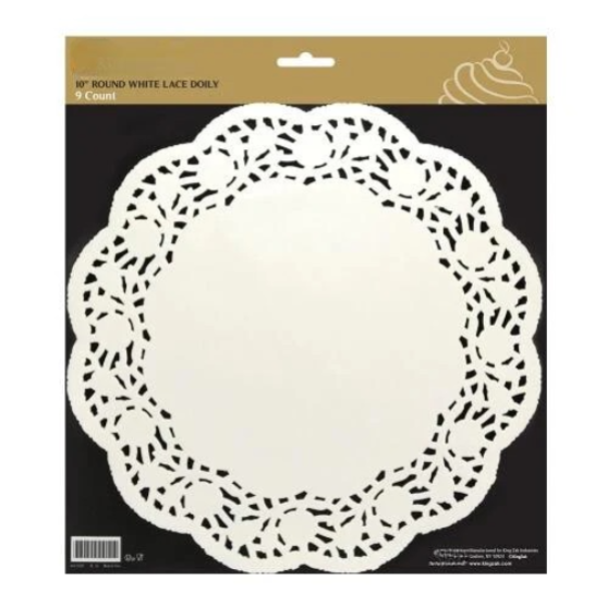 10" White Lace Round Doily | Elegant Table Décor: 9