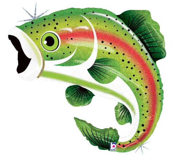 16" Rainbow Trout Mylar Ballon