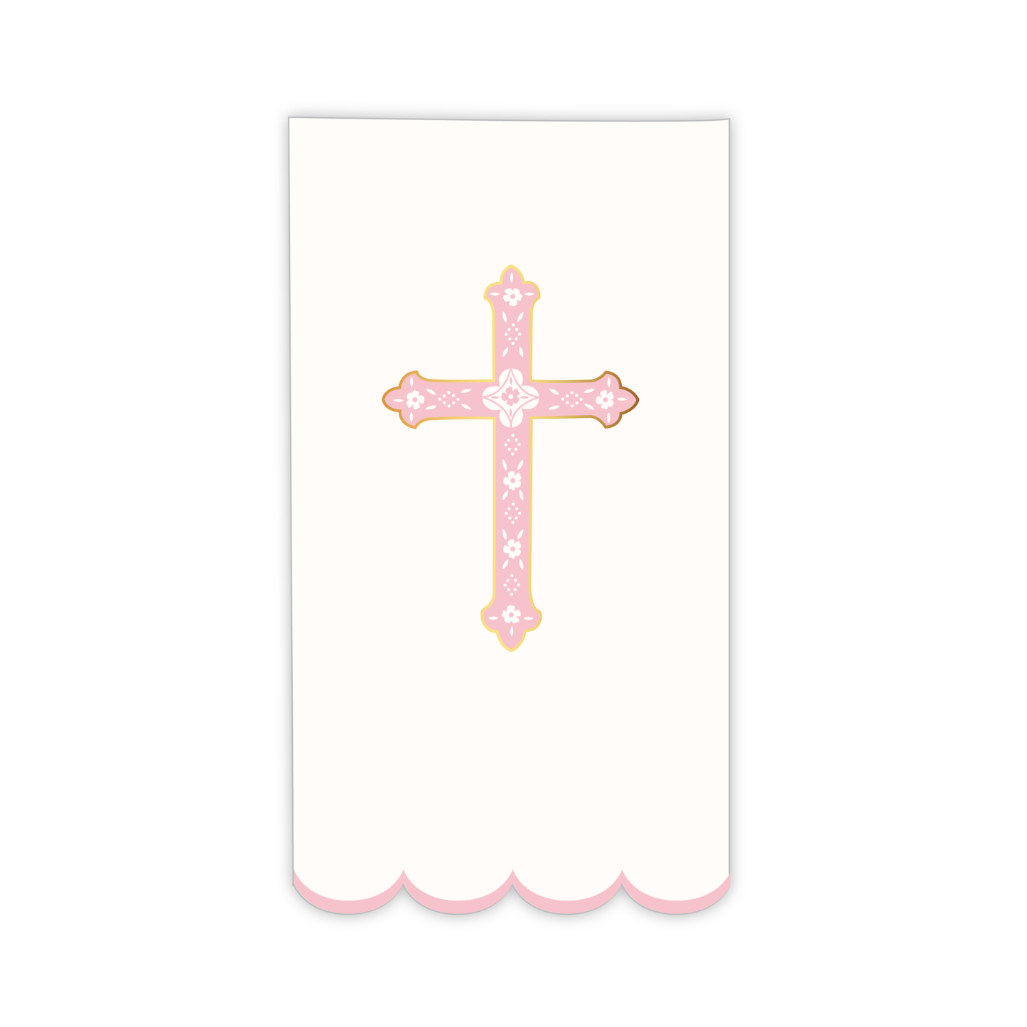 PETAL PINK CROSS GUEST TOWELS