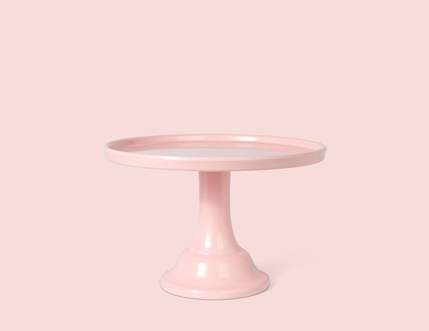 A Set of Two Pink Melamine Cake Stands - Rental