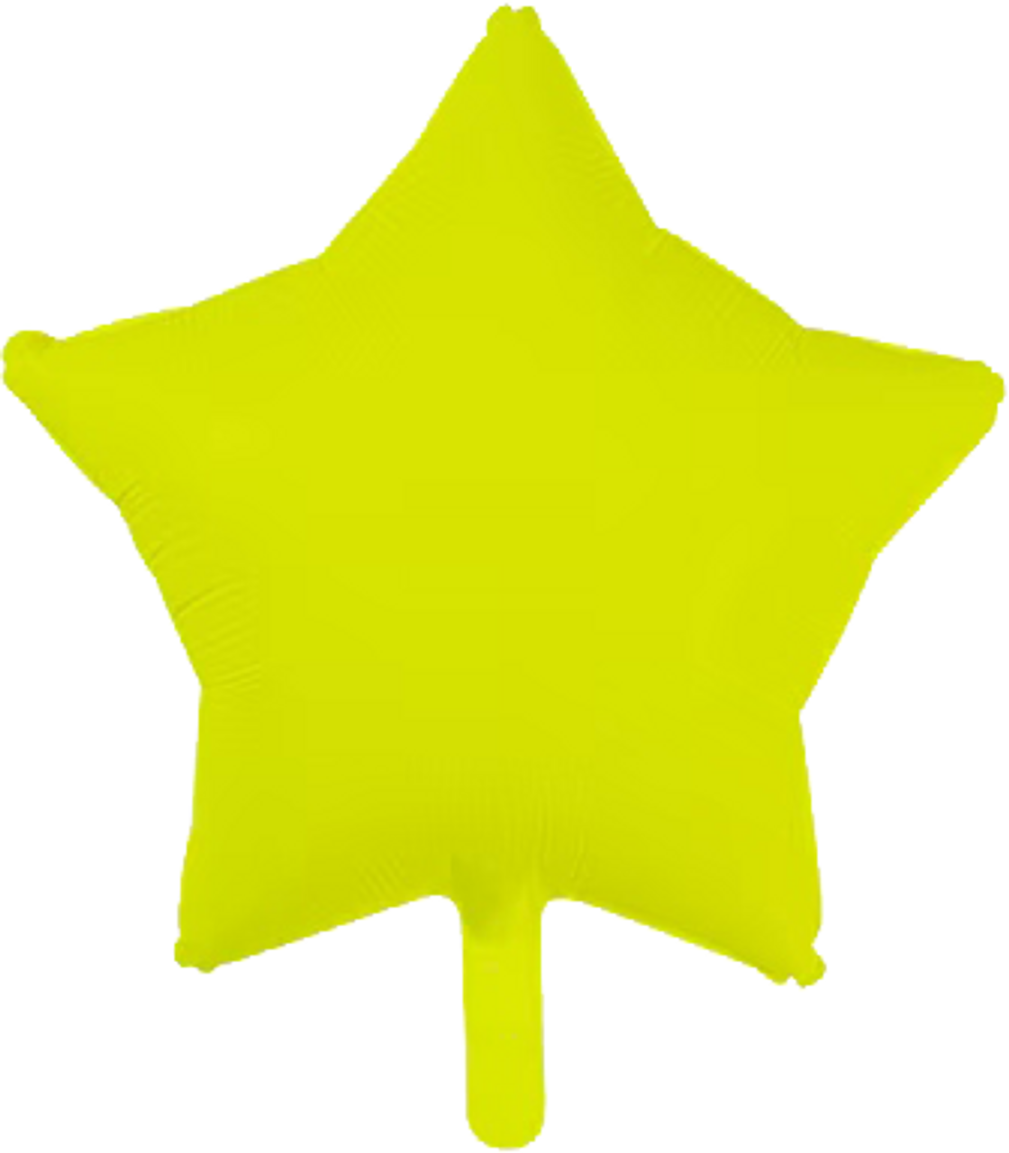 Star Neon Yellow Mylar Balloon
