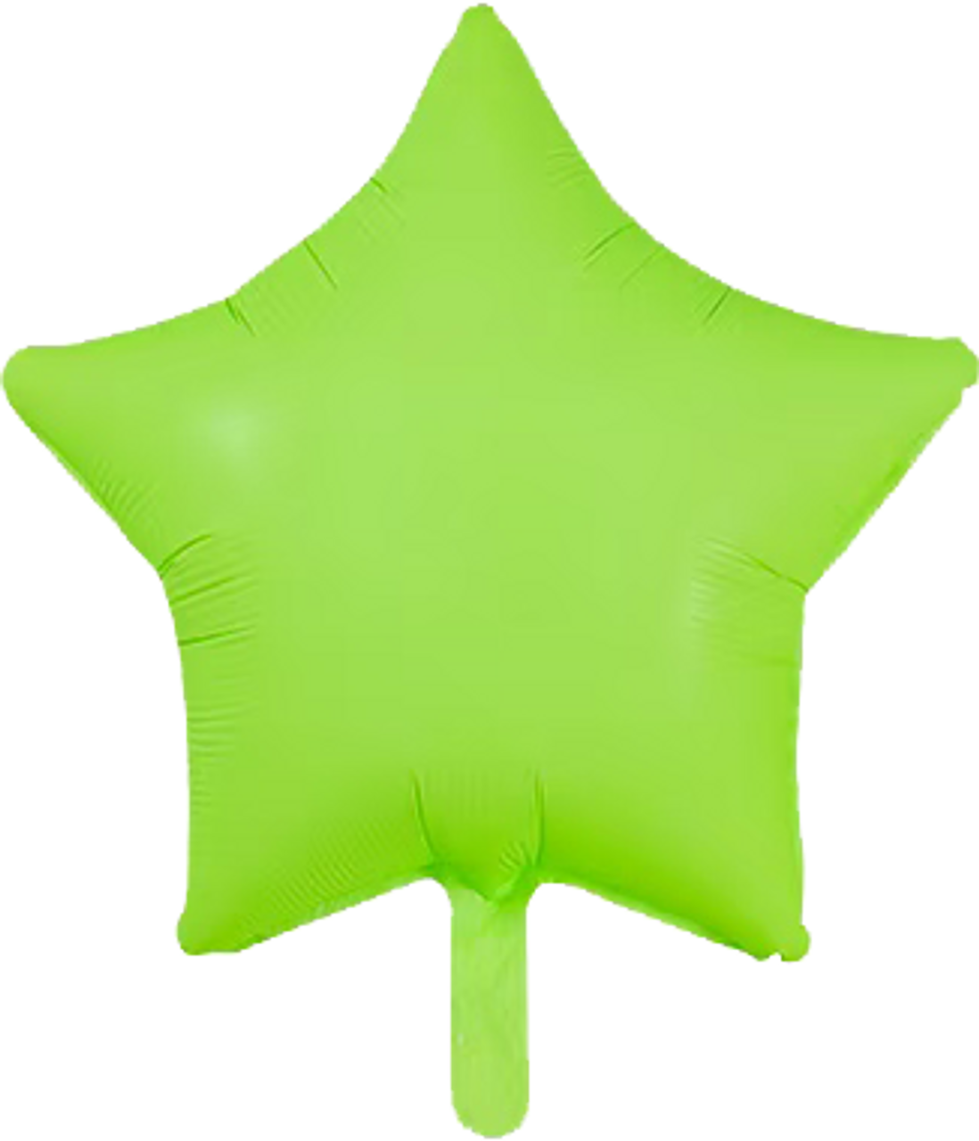 Star Neon Green Mylar Balloon