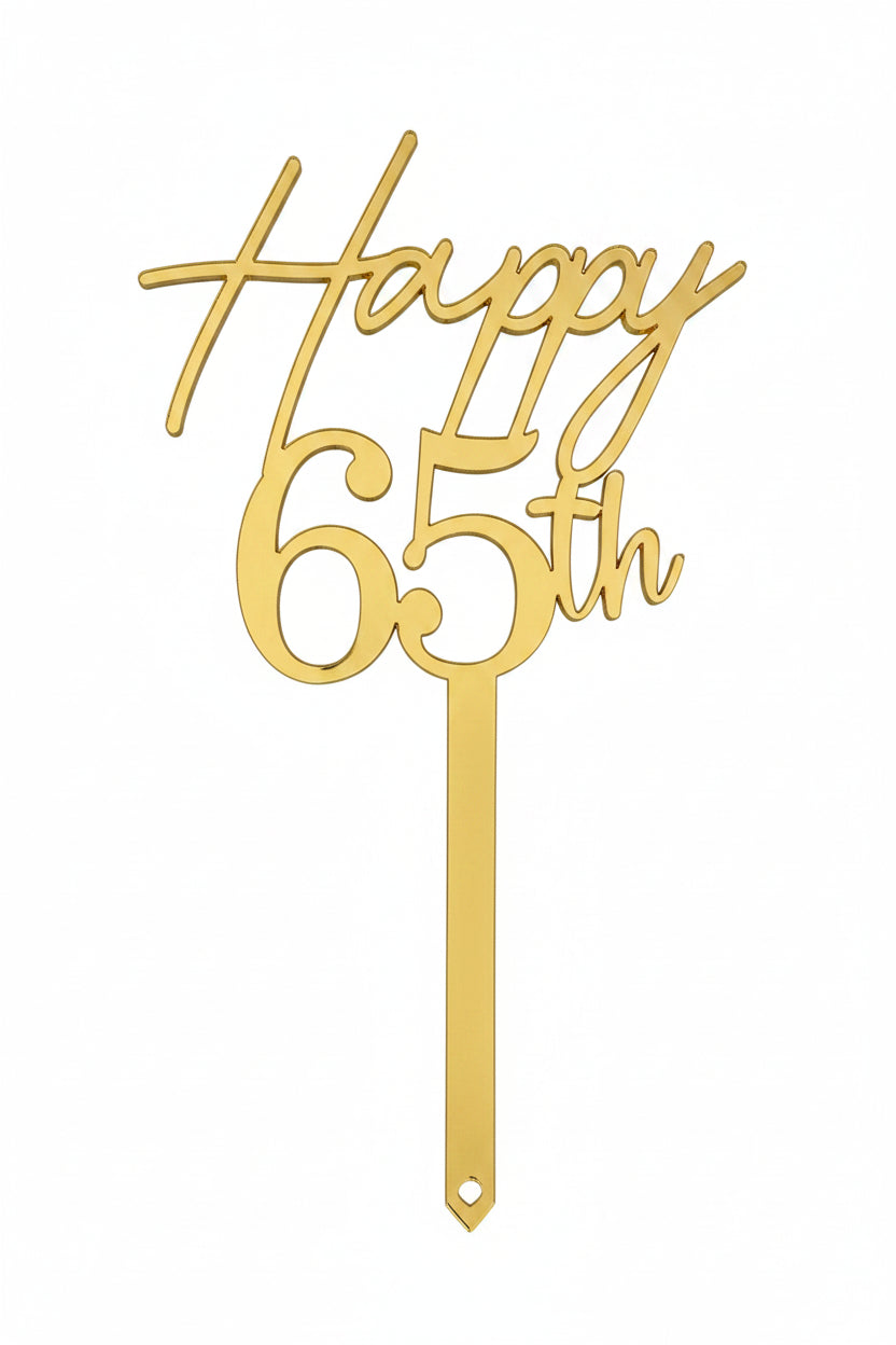 Happy 65th Birthday Cake Topper