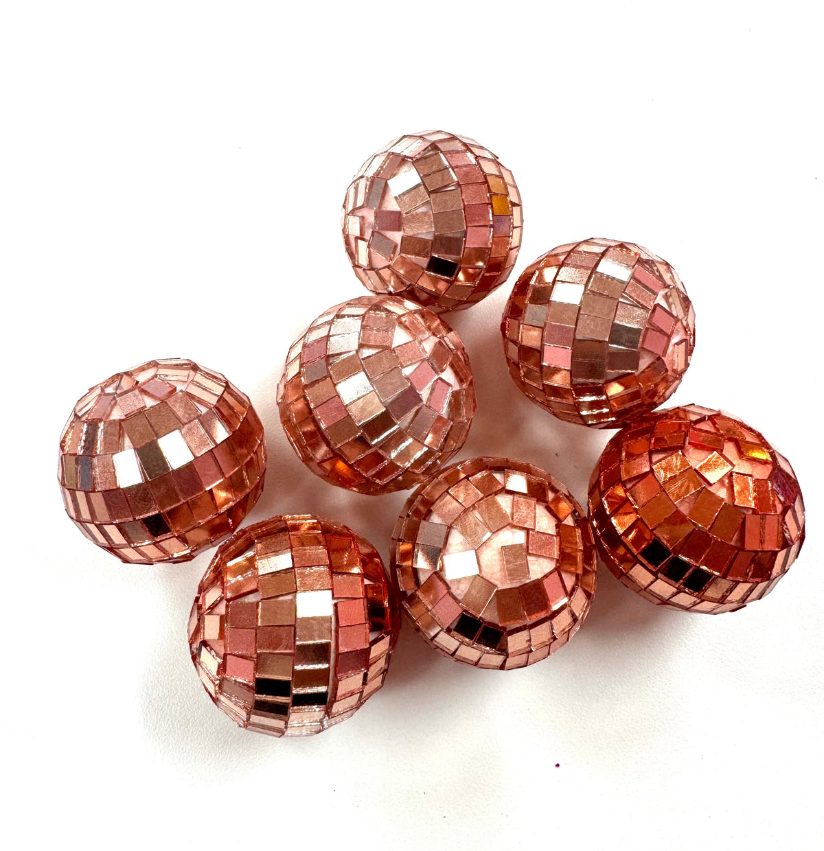 A Pack of Small Disco Balls (Rose Gold)