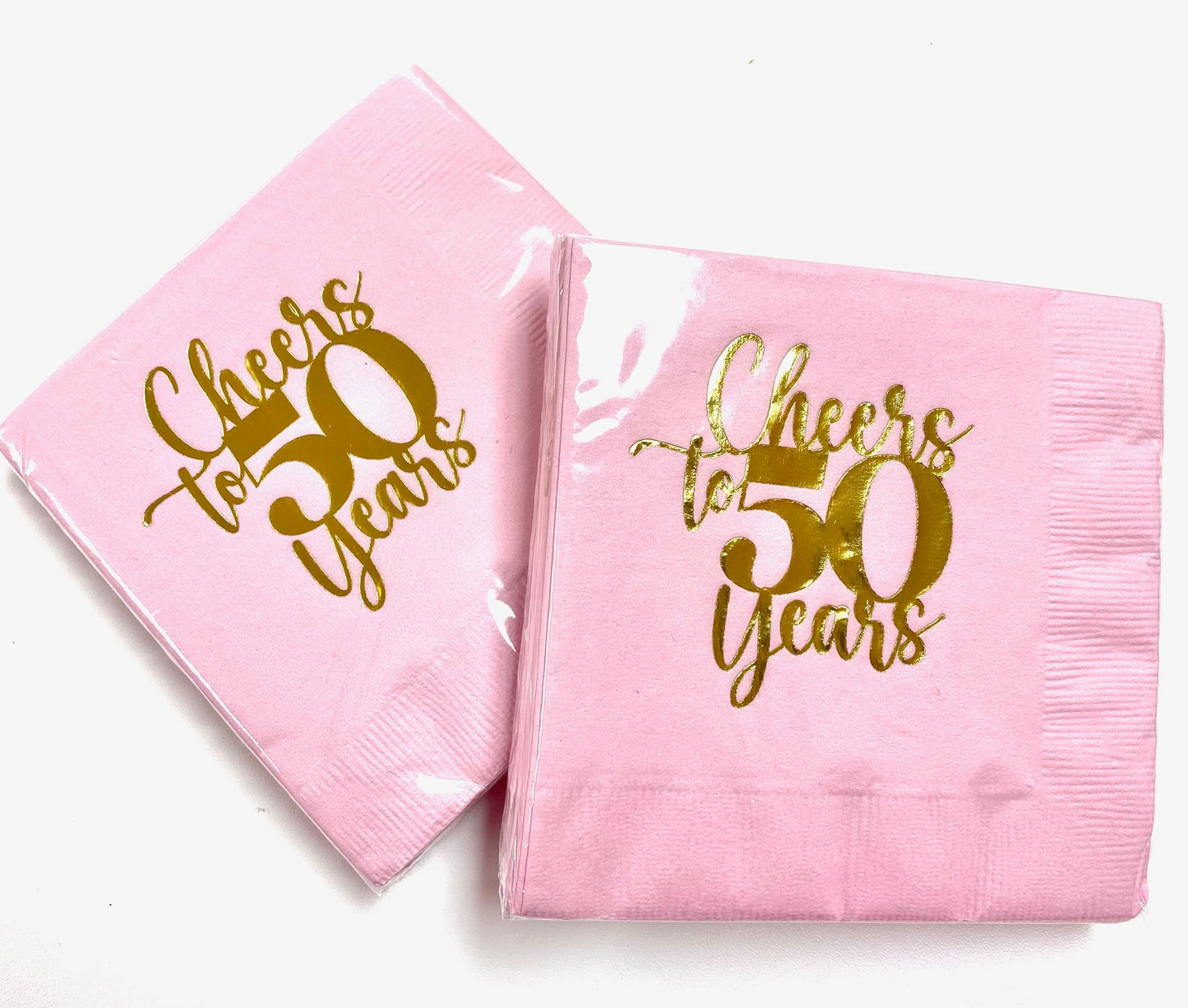 50rth Birthday Napkins - Light Pink