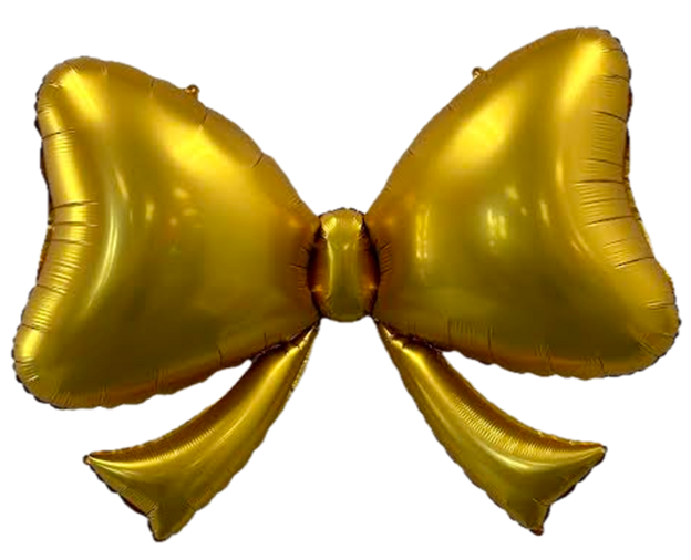 40" Bow Gold Mylar Balloon