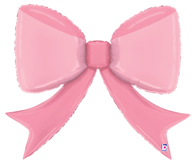 41 Bow Light Pink Mylar Balloon