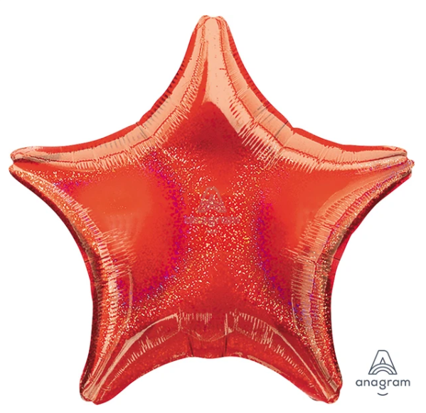 19" Star Red Dazzler Mylar Balloon