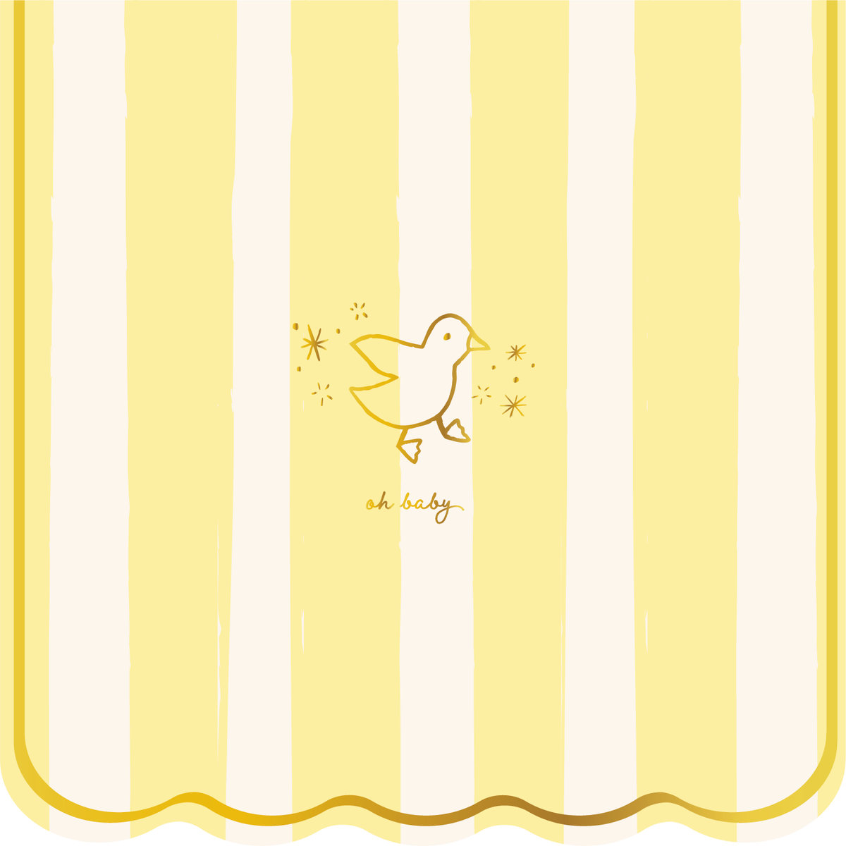 Emergency Confetti - Oh Baby Icon Cocktail Napkins- Yellow