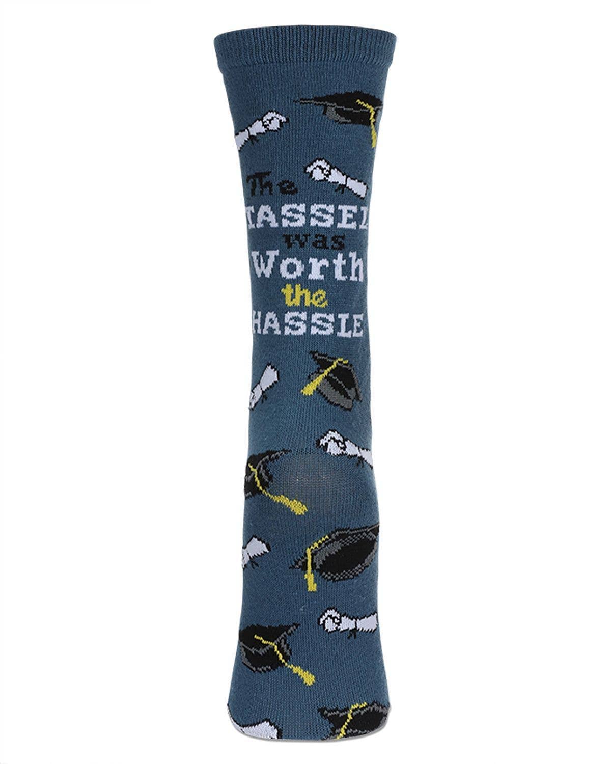 Women's The Tassel Was Worth The Hassle Greeting Card Socks: OS / Blue Nights