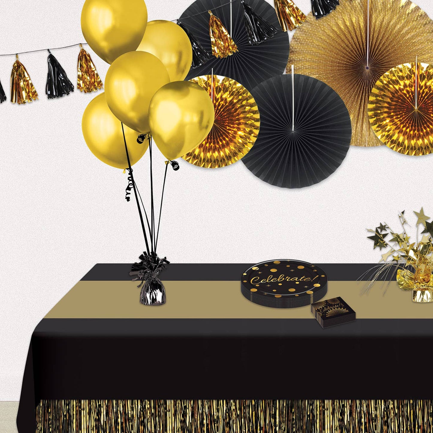 Metallic Wrapped Balloon Weight - Black, 6 oz